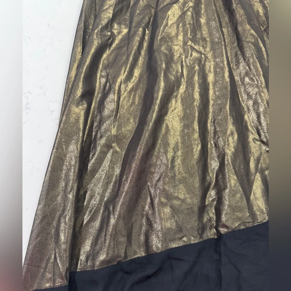 BCBGeneration Metallic Gold and Black Maxi Dress - Picture 8 of 11